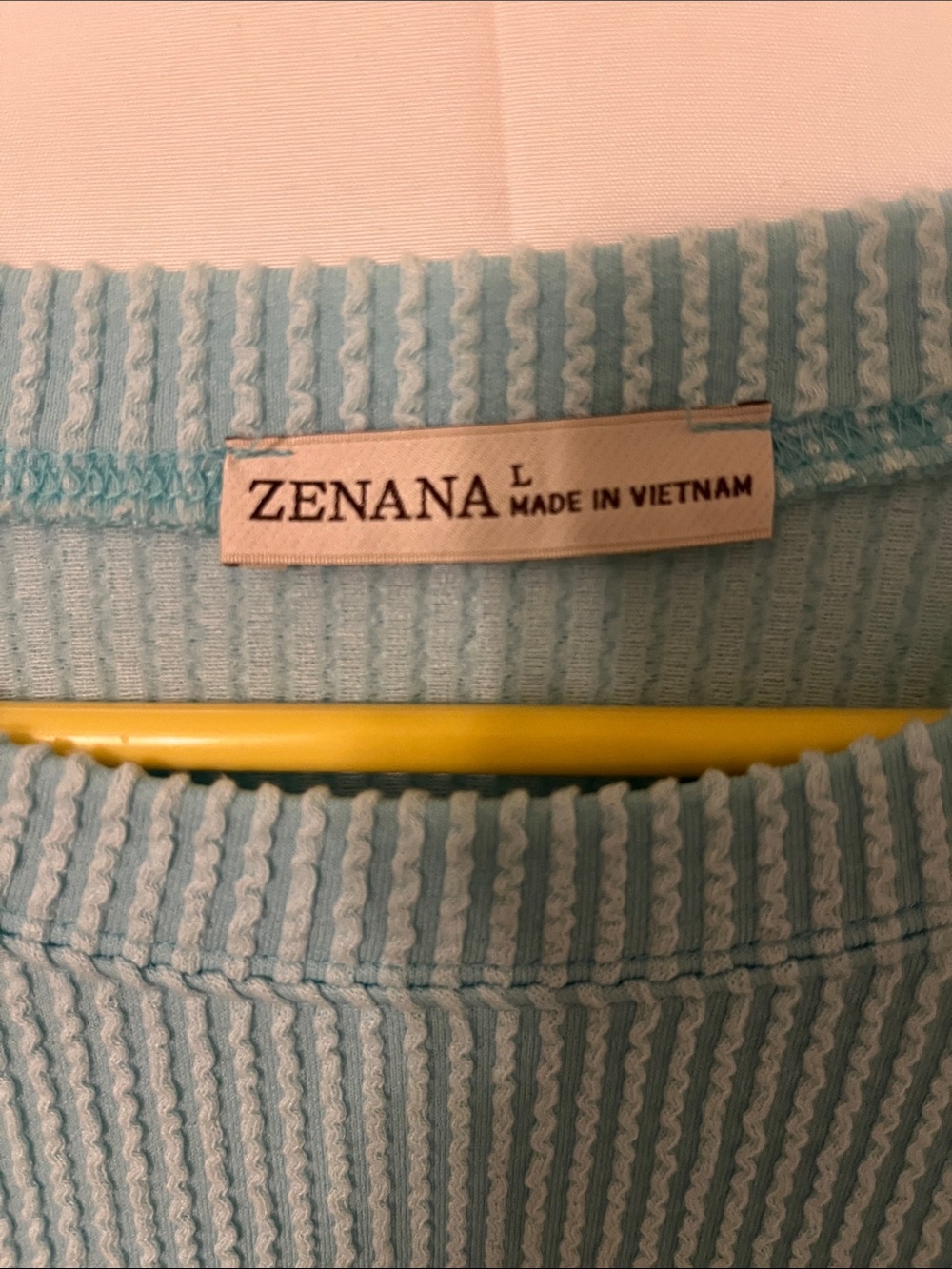 Zenana Outfitters Soft Waffle Knit Shorts and shirt in light blue. Never worn. - Picture 4 of 8